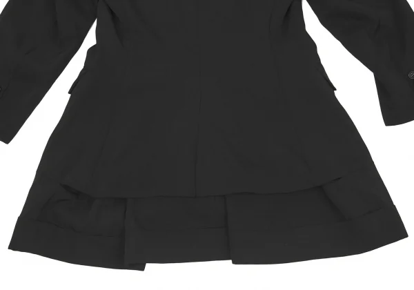 コムデギャルソンCOMME des GARCONS エステルピークドラペルダブルチェスターコート 黒S K-79624_015