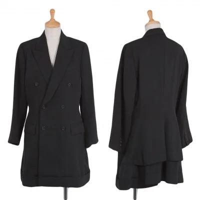 コムデギャルソンCOMME des GARCONS エステルピークドラペルダブルチェスターコート