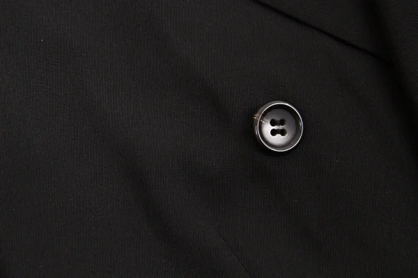 コムデギャルソンCOMME des GARCONS エステルピークドラペルダブルチェスターコート 黒S K-79624_005