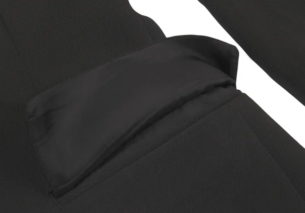 コムデギャルソンCOMME des GARCONS エステルピークドラペルダブルチェスターコート 黒S K-79624_007