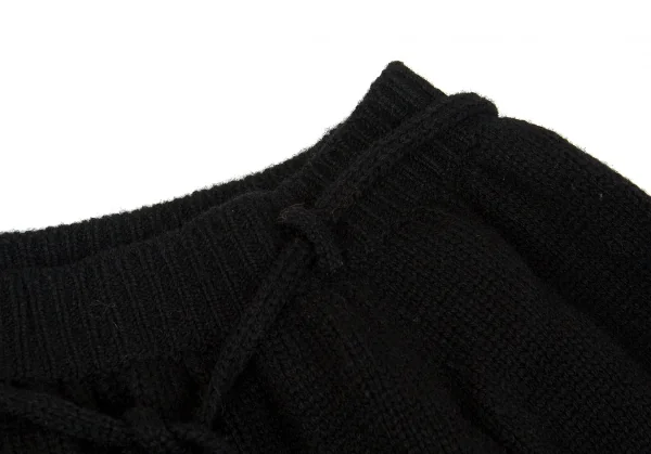 ワイズY's ウールドローコードベルトニットスカート 黒2 K-79634_004