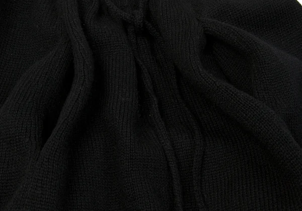 ワイズY's ウールドローコードベルトニットスカート 黒2 K-79634_006