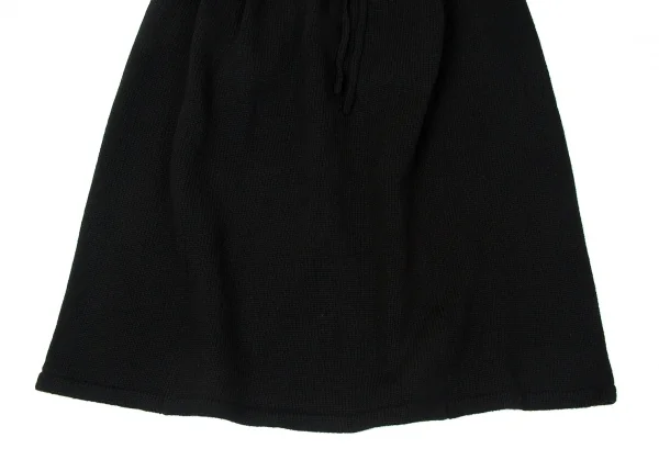 ワイズY's ウールドローコードベルトニットスカート 黒2 K-79634_007