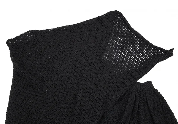 ワイズY's ローゲージニットハーフボレロデザインスカート 黒3 K-79652_004