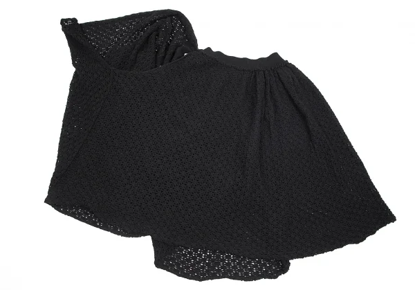 ワイズY's ローゲージニットハーフボレロデザインスカート 黒3 K-79652_006