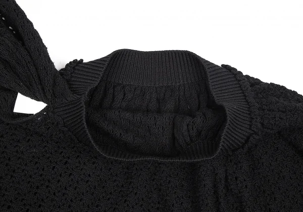 ワイズY's ローゲージニットハーフボレロデザインスカート 黒3 K-79652_008