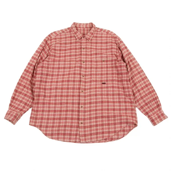 Papas Cotton Flannel Plaids Long Sleeve Shirt Red L K-79679_001