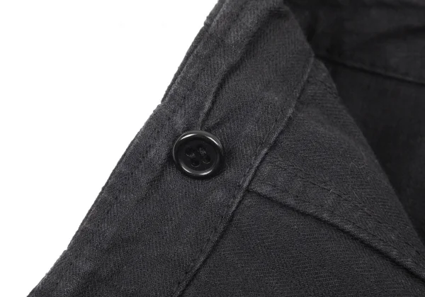 トリココムデギャルソンtricot COMME des GARCONS コットン製品染めストライプハーフラップゴアードスカート 黒S K-79776_009