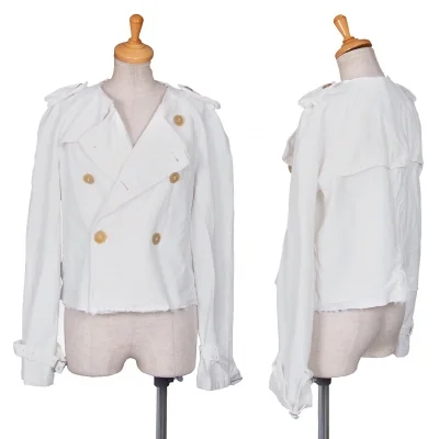 COMME des GARCONSオムプリュス ショートトレンチコート コムデギャルソンCOMME des GARCONS エステルカットオフデザイン