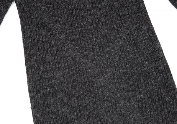 コムデギャルソンCOMME des GARCONS ウール斜行切替リブニット グレーM位 K-79826_011