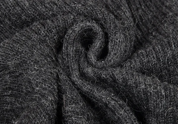 コムデギャルソンCOMME des GARCONS ウール斜行切替リブニット グレーM位 K-79826_012