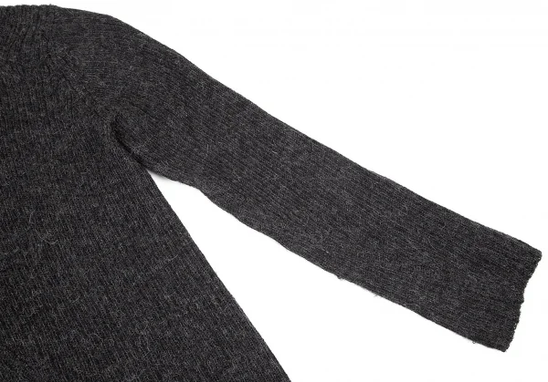 コムデギャルソンCOMME des GARCONS ウール斜行切替リブニット グレーM位 K-79826_005