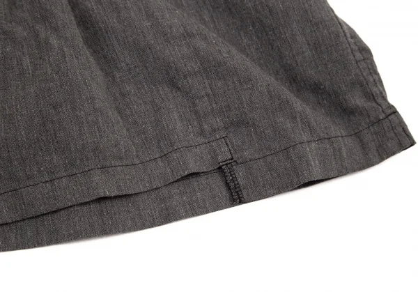 コムデギャルソンCOMME des GARCONSエステルコットン製品染めタックフリル装飾シャツ グレーM K-79844_011