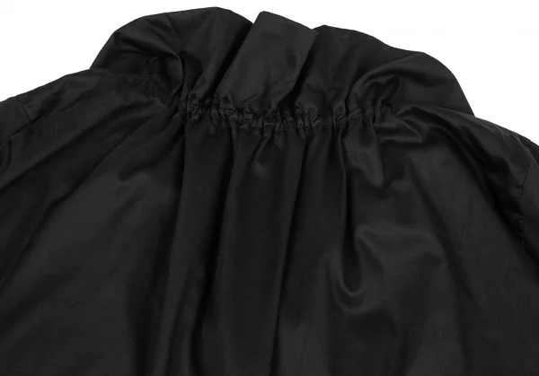 コムデギャルソンCOMME des GARCONS コットンワイドギャザーネックビッグシルエットシャツ 黒S K-79851_013