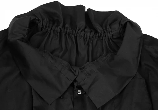 コムデギャルソンCOMME des GARCONS コットンワイドギャザーネックビッグシルエットシャツ 黒S K-79851_004