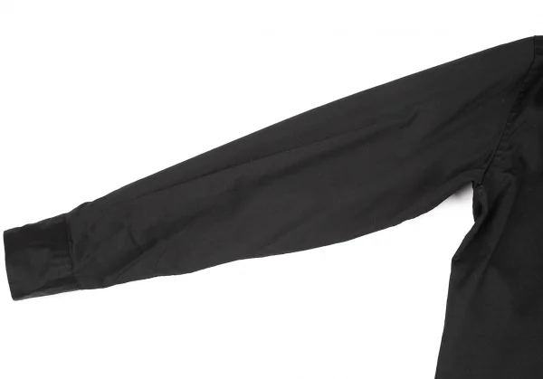 コムデギャルソンCOMME des GARCONS コットンワイドギャザーネックビッグシルエットシャツ 黒S K-79851_008