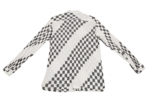 イッセイミヤケ メンISSEY MIYAKE MEN かすれチェックシワ加工