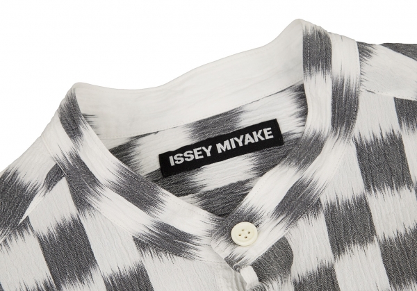 イッセイミヤケ メンISSEY MIYAKE MEN かすれチェックシワ加工