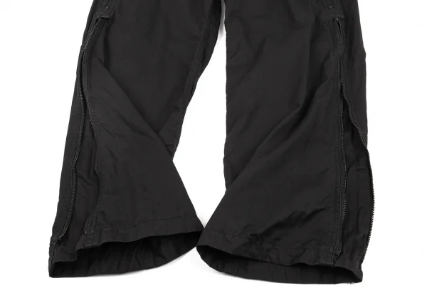 イッセイミヤケ メンISSEY MIYAKE MEN コットンジップパンツ 黒3 (K-79893)