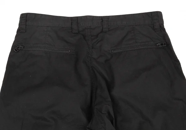 イッセイミヤケ メンISSEY MIYAKE MEN コットンジップパンツ 黒3 (K-79893)