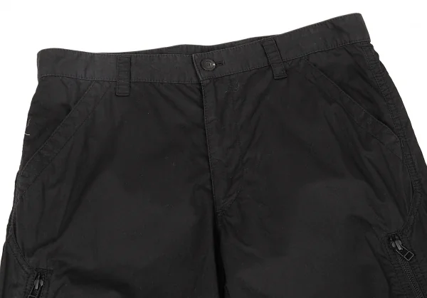 イッセイミヤケ メンISSEY MIYAKE MEN コットンジップパンツ 黒3 (K-79893)