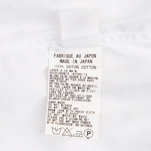 ワイズY's コットンブロードダブルカフスシャツ 白2 K-79943_017