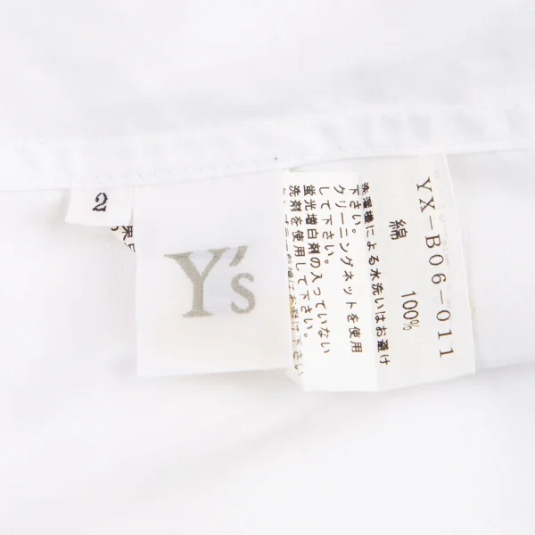 ワイズY's コットンブロードダブルカフスシャツ 白2 K-79943_018