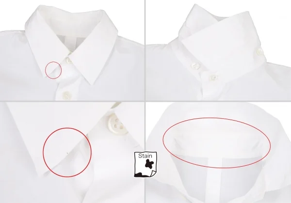 ワイズY's コットンブロードダブルカフスシャツ 白2 K-79943_004