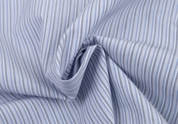 ワイズY's ストライプペプラムカフスラウンドカラーシャツ 青白グレー4 K-79945_014