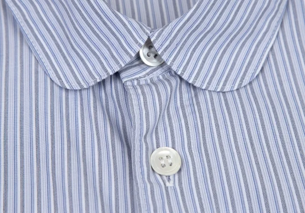 ワイズY's ストライプペプラムカフスラウンドカラーシャツ 青白グレー4 K-79945_005