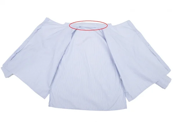 ワイズY's ストライプ前立ドレープデザインシャツ 青白4 K-79946_012