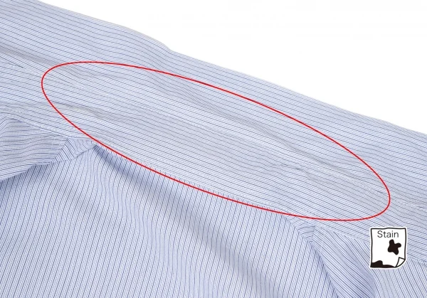 ワイズY's ストライプ前立ドレープデザインシャツ 青白4 K-79946_013