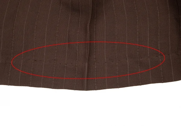 ジャンポールゴルチエ ファムJean Paul GAULTIER FEMME バックギャザーストライプロングスカート モカ40 K-79975_015