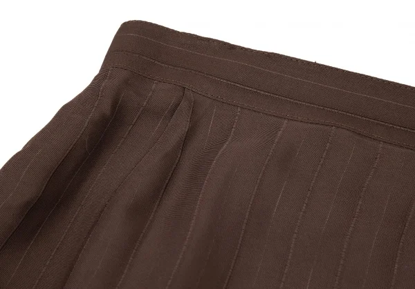 ジャンポールゴルチエ ファムJean Paul GAULTIER FEMME バックギャザーストライプロングスカート モカ40 K-79975_005