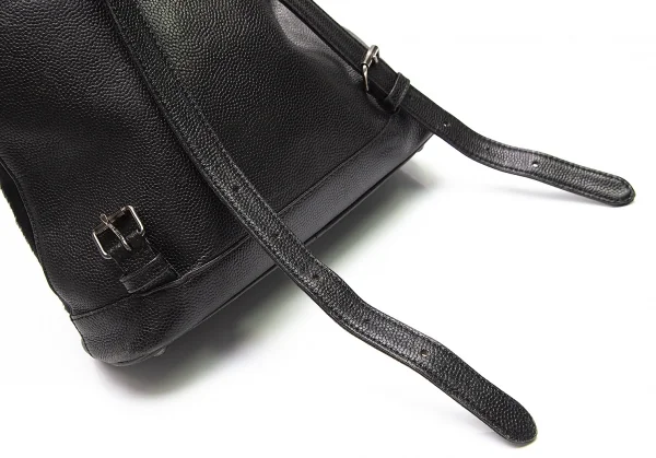 ジャンポールゴルチエJean Paul GAULTIER ハラコ切替キャビアレザーミニリュックサック 黒 K-79982_010