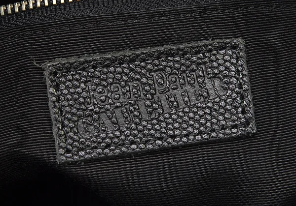 ジャンポールゴルチエJean Paul GAULTIER ハラコ切替キャビアレザーミニリュックサック 黒 K-79982_019