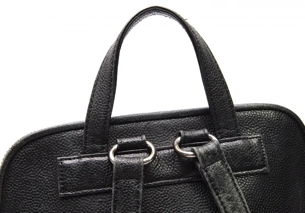ジャンポールゴルチエJean Paul GAULTIER ハラコ切替キャビアレザーミニリュックサック 黒 K-79982_008