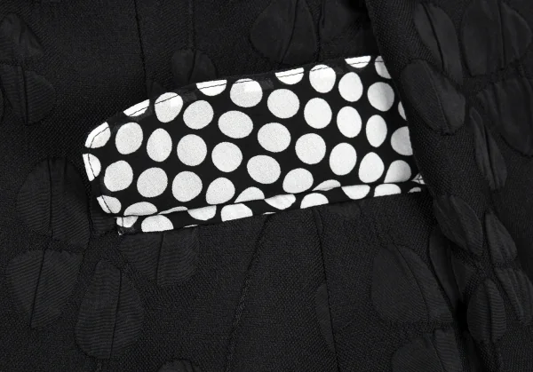 エンポリオ アルマーニEMPORIO ARMANI 花柄ドットデザインジャケット 黒40 K-80008_010