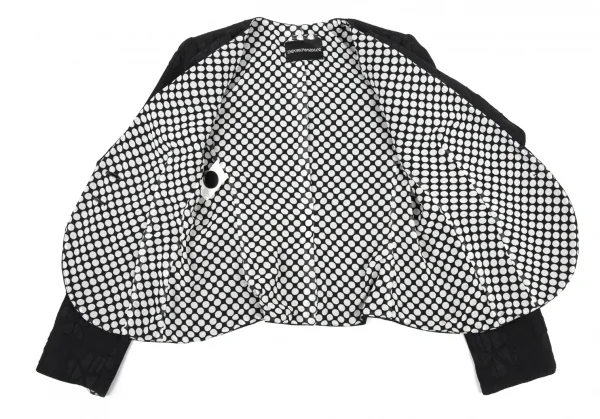 エンポリオ アルマーニEMPORIO ARMANI 花柄ドットデザインジャケット 黒40 K-80008_011