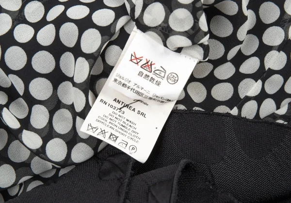 エンポリオ アルマーニEMPORIO ARMANI 花柄ドットデザインジャケット 黒40 K-80008_015