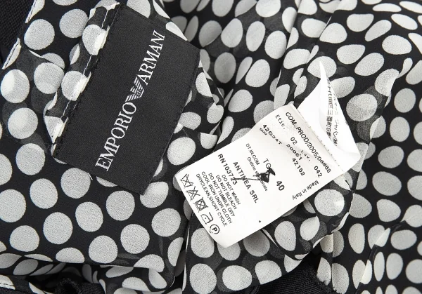 エンポリオ アルマーニEMPORIO ARMANI 花柄ドットデザインジャケット 黒40 K-80008_016