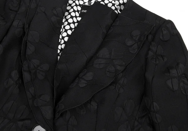 エンポリオ アルマーニEMPORIO ARMANI 花柄ドットデザインジャケット 黒40 K-80008_004