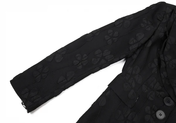 エンポリオ アルマーニEMPORIO ARMANI 花柄ドットデザインジャケット 黒40 K-80008_005