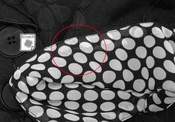 エンポリオ アルマーニEMPORIO ARMANI 花柄ドットデザインジャケット 黒40 K-80008_007