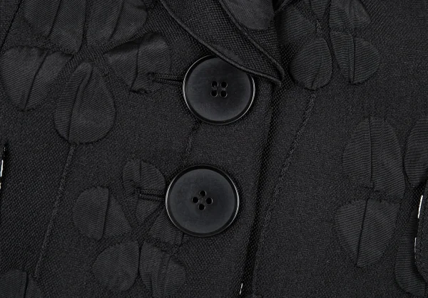 エンポリオ アルマーニEMPORIO ARMANI 花柄ドットデザインジャケット 黒40 K-80008_009