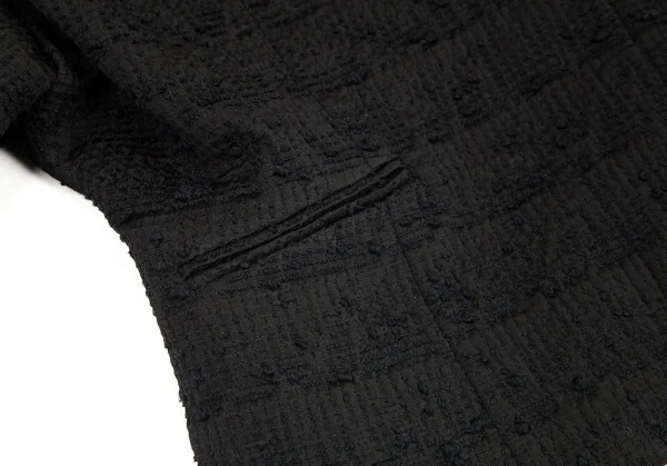 エンポリオ アルマーニEMPORIO ARMANI 半袖フリルデザインジャケット 黒42 K-80010_010