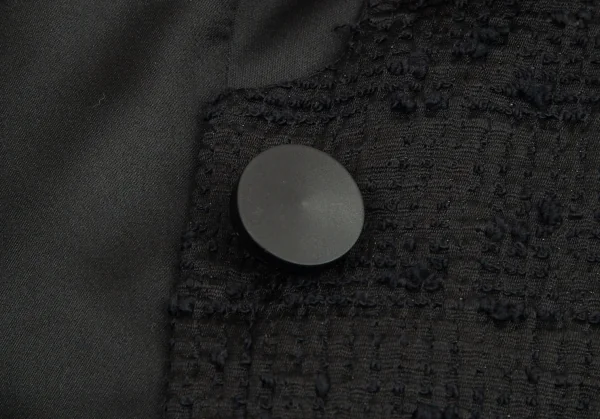 エンポリオ アルマーニEMPORIO ARMANI 半袖フリルデザインジャケット 黒42 K-80010_013