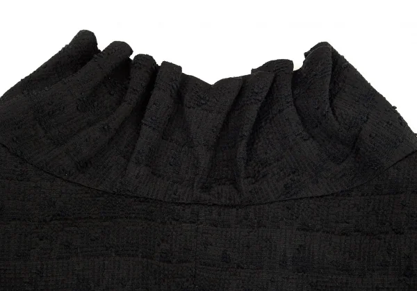 エンポリオ アルマーニEMPORIO ARMANI 半袖フリルデザインジャケット 黒42 K-80010_017