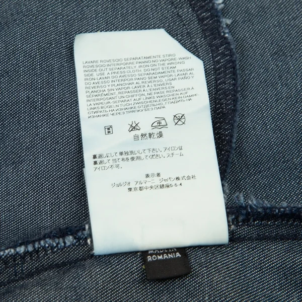 EMPORIO ARMANI Dyed Denim Printed Dress K-80024_019