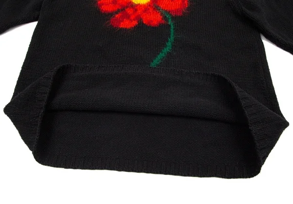 Yohji Yamamoto POUR HOMME Floral Embroidery Knit Sweater K-80032_010
